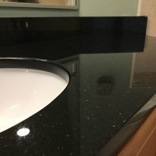 Black Galaxy Granite vanity top