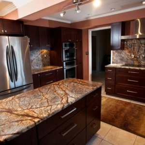 Rainforest Brown Marble counter tops