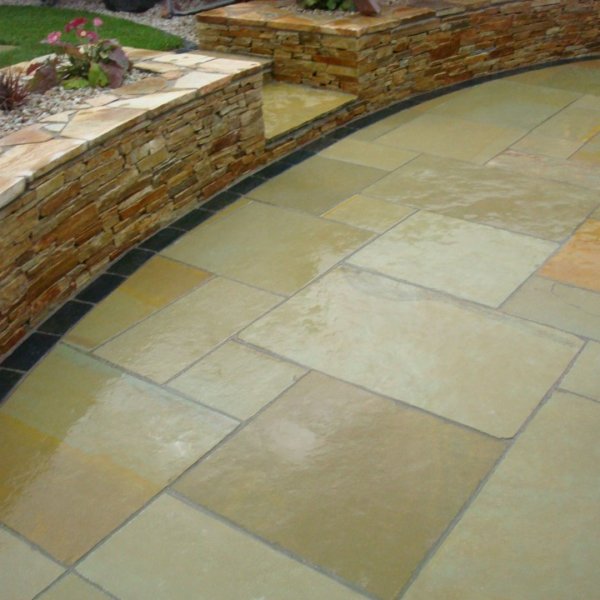 Tandur Yellow Limestone Honed Patio